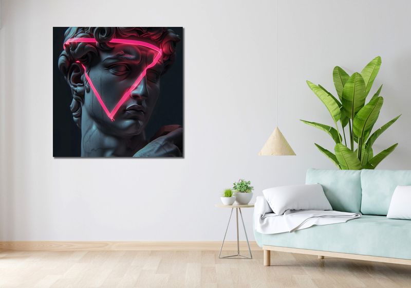 Obraz 100x100cm Neonowy Renesans zdjęcie 2
