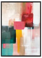 Plakat ramka abstrakcja malarska 30x40 cm w czarnej ramie