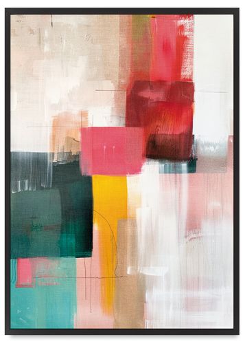 Plakat ramka abstrakcja malarska 40x50 cm w czarnej ramie na Arena.pl