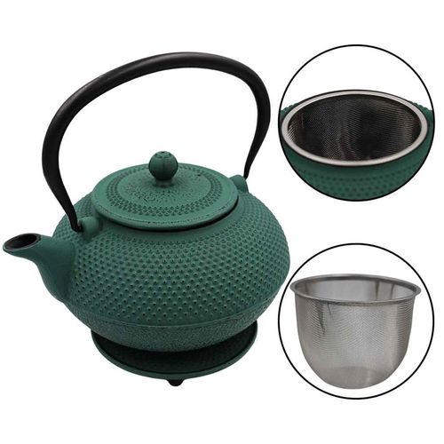 zaparzacz żeliwny dzbanek zielony 1,4l z filtrem i filiżankami prezent na Arena.pl