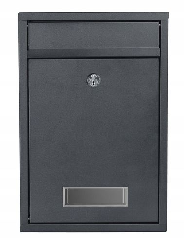 SKRZYNKA NA LISTY POCZTOWA POCZTĘ STALOWA ANTRACYT NA KLUCZYK Z OKIENKIEM na Arena.pl