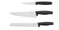 FISKARS ZESTAW 3x NOŻY NÓŻ SZEFA KUCHNI KROJENIA CHLEBA OBIERANIA WARZYW FF
