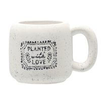 DONICZKA CERAMICZNA OSŁONKA NA KWIATY NOWOCZESNA BIAŁY KUBEK