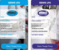 NAKLEJKI WYMIANA OLEJU serwis LPG rozrządu 100 szt