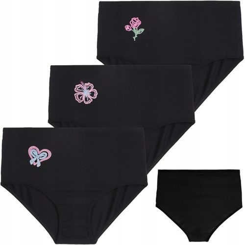 3x Figi Majtki Damskie Maxi Bikini Wysoki Stan Maxi Czarne MORAJ 3XL na Arena.pl
