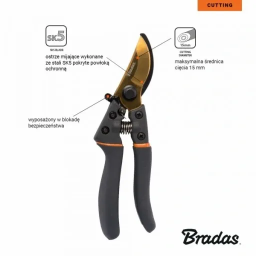 SEKATOR NOŻYCE DO KRZEWÓW GAŁĘZI KWIATÓW OGRODOWY zdjęcie 4