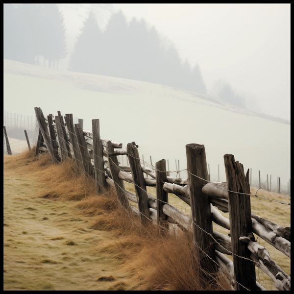 Plakat 80x80cm Spowity Mgłą zdjęcie 2