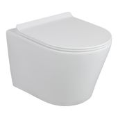 Miska WC wisząca bezkołnierzowa TAVIRA z deską wolnooopadającą Biała