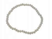 Bransoletka z drobnych fasetowanych koralików w kolorze białym (mlecznym)