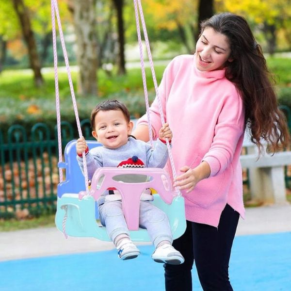 Huśtawka Ogrodowa Modułowa domowa dla Dzieci 3w1 Mocna na Linach Bezpieczna zdjęcie 6