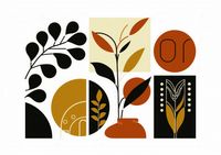 Plakat 84,1x59,4cm Kolaż Botaniczny