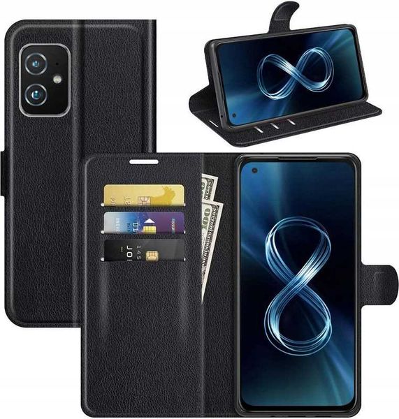 Litchi Asus Zenfone 8 Czarny zdjęcie 1