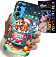 ETUI DO OPPO FIND X3 LITE - RENIFER Z PIERNIKIEM MERRY CHRISTMAS