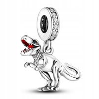 Zawieszka SREBRO 925 Charms Koralik Dinozaur Tyranozaur