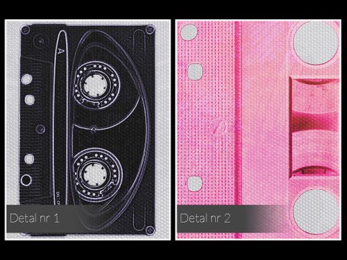 71801 Obraz na płótnie KASETY KOLOROWY na Arena.pl