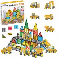 KLOCKI MAGNETYCZNE KONSTRUKCYJE 3D EDUKACYJNE POJAZDY BUDOWA STEM WOOPIE