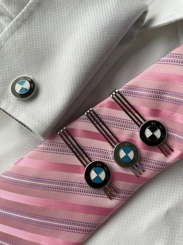 Spinki do mankietów koszuli EXC pozłacane Gwiazda Merc Mercedes Benz AMG SL na Arena.pl