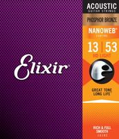 Struny do gitary akustycznej Elixir 16182 Phosphor Bronze NANOWEB 13-53