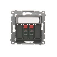 Simon54 Gniazdo głośnikowe podwójne DGL32.01/48 antracyt