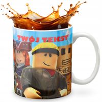 KUBEK 330ml GRAFIKA PREZENT ŚWIĘTA WZÓR - GRA ROBLOX + IMIĘ