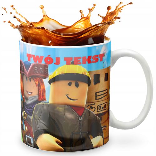 KUBEK 330ml GRAFIKA PREZENT ŚWIĘTA WZÓR - GRA ROBLOX + IMIĘ na Arena.pl