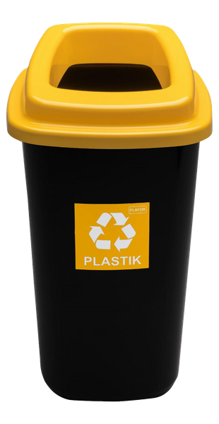 Kosz do segregacji SORTBIN 45L żółty na plastik zdjęcie 1