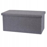 SOFA Pufa SIEDZISKO Otwierana Schowek 76 cm SZARA