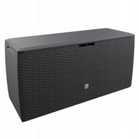 Skrzynia ogrodowa kufer schowek na poduszki tworzywo sztuczne Antracyt 290L