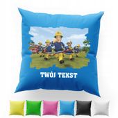 POSZEWKA Z NADRUKIEM BAWEŁNIANA 40x40CM - STRAŻAK SAM POŻAR BAJKA OGIEŃ