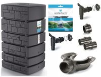 500 ZBIORNIK na DESZCZÓWKĘ POJEMNIK BECZKA WODĘ Antracyt Kamień + ZBIERACZ