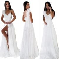 BIAŁA SUKIENKA ślubna cywilny wesele druhny S