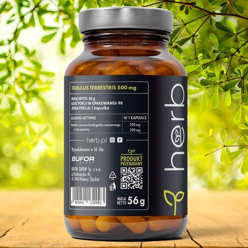 HERB Tribulus 500mg 90vcaps Booster Testosteron Libido Potencja na Arena.pl
