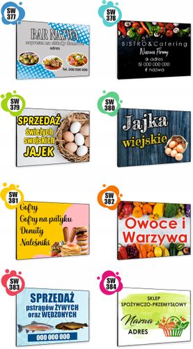 TABLICZKA REKLAMOWA szyld z dibondu nadruk 40x30 cm czyszczenie aut na Arena.pl