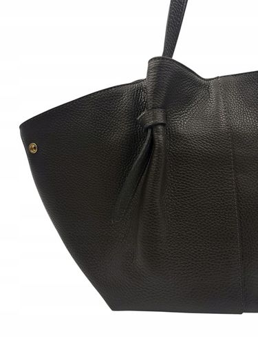 Torebka damska VERA PELLE skórzana SHOPPER ŁÓDKA na ramię BRĄZ CZEKOLADOWY na Arena.pl