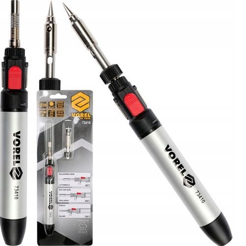 VOREL LUTOWNICA GAZOWA BUTAN OPALARKA PALNIK 3w1 70W 450-1300°C VOREL 73410 na Arena.pl