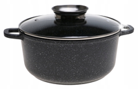 GARNEK Ceramiczny MARMUROWY 24cm INDUKCJA Gaz 4,3l 4005
