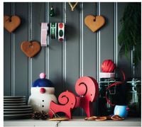IKEA VINTERFINT Komplet ozdób 2 szt. koza czerwony Boże Narodzenie Święta