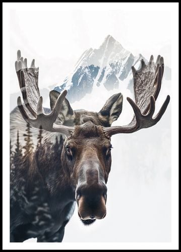 Plakat 68x98cm Łoś Duch Lasu na Arena.pl