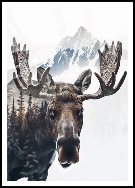 Plakat 68x98cm Łoś Duch Lasu zdjęcie 3