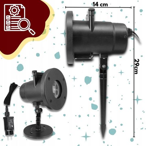 PROJEKTOR LASEROWY LED ŚWIĄTECZNY RZUTNIK NA DOM 48 WZORÓW CHOINKA MIKOŁAJ na Arena.pl