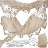 HAMAK OGRODOWY TURYSTYCZNY BOHO MOCNY DWUOSOBOWY 150x190cm 120kg + TORBA