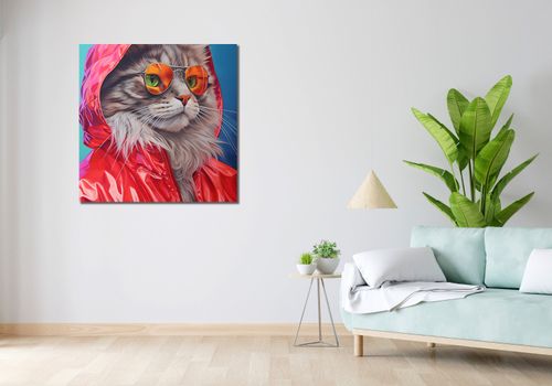 Obraz 90x90cm Kot w Stylu na Arena.pl