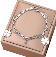 Bransoletka Srebrna Stal Chirurgiczna 18K Damska