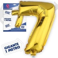 balon foliowy cyfra 7 duża 100 cm urodziny złota