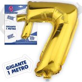 balon foliowy cyfra 7 duża 100 cm urodziny złota
