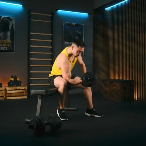 Hantle regulowane bitumiczne z gryfem 20kg zestaw hantli 2x10kg Trex na Arena.pl