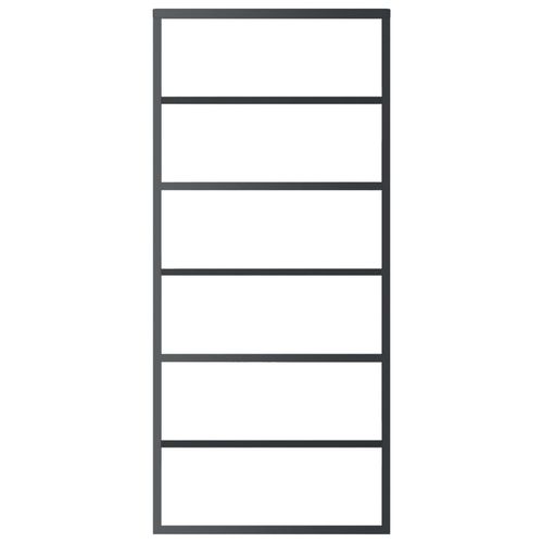 Drzwi przesuwne z osprzętem, szkło ESG i aluminium, 90x205 cm na Arena.pl