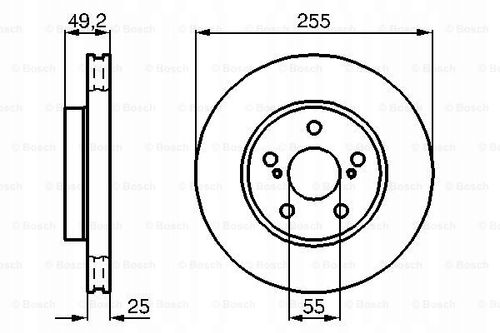 TARCZA HAM PRZOD 255X25 V BOSCH na Arena.pl