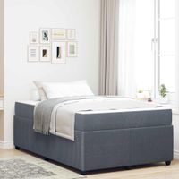 Rama łóżka z materacem Inny ciemno szary 120 x 190 cm Aksamit