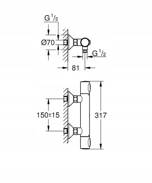 Grohe Precision Flow bateria prysznicowa 34840000 zdjęcie 3